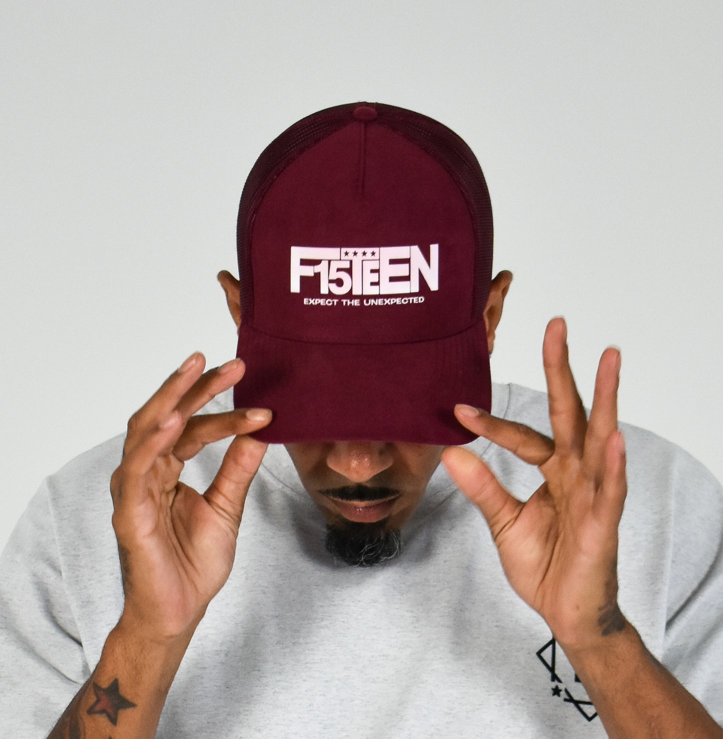 Maroon Snapback Trucker Cap