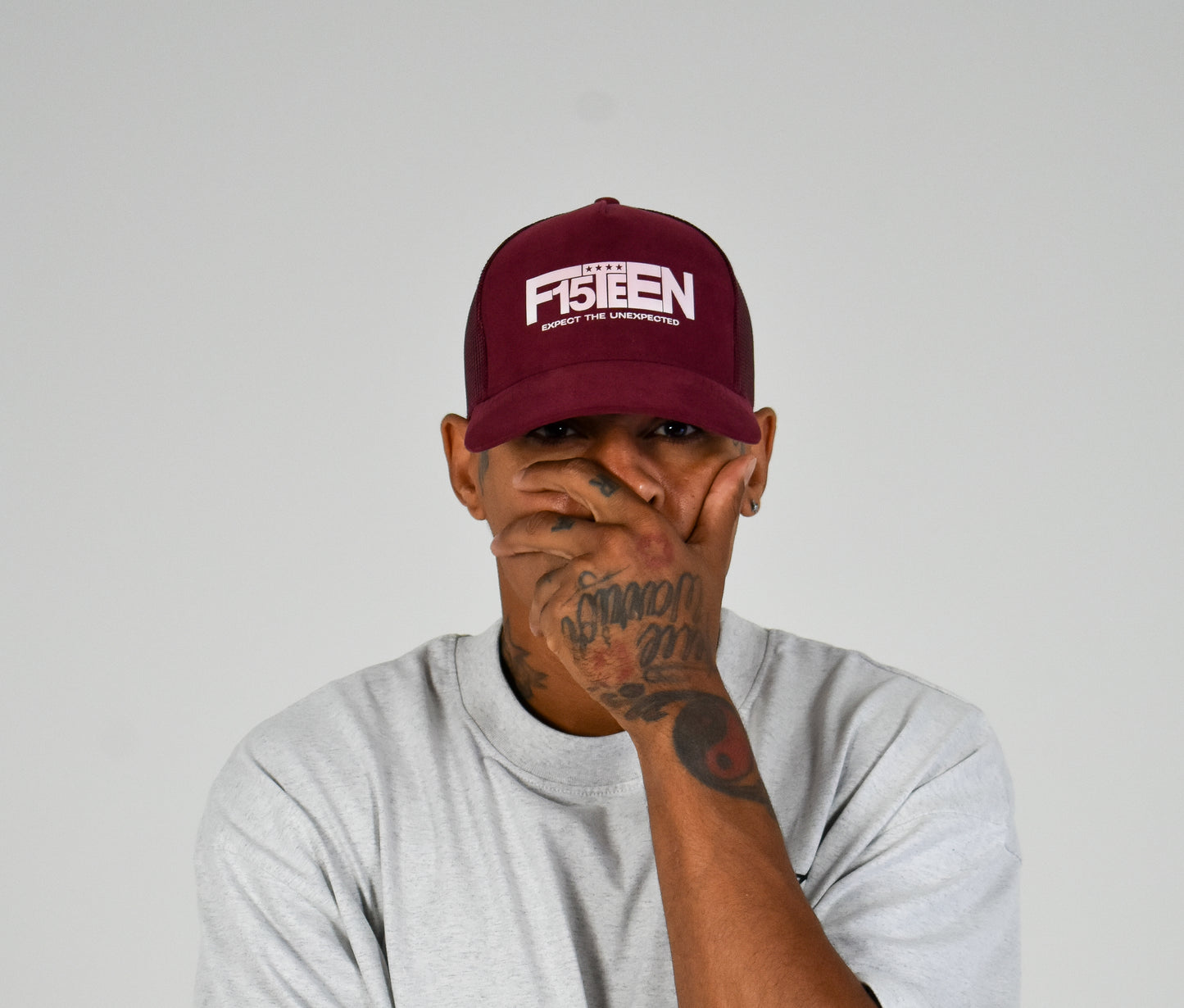Maroon Snapback Trucker Cap