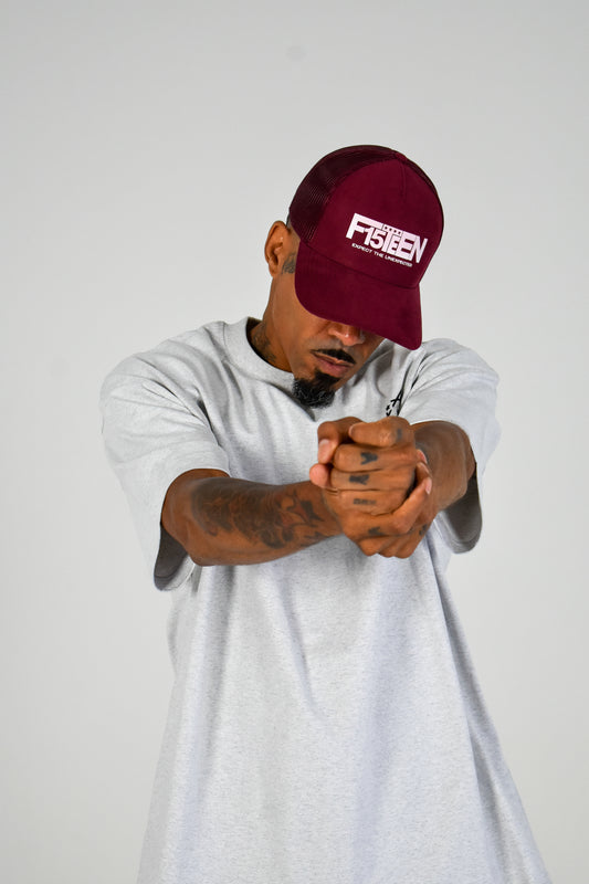 Maroon Snapback Trucker Cap